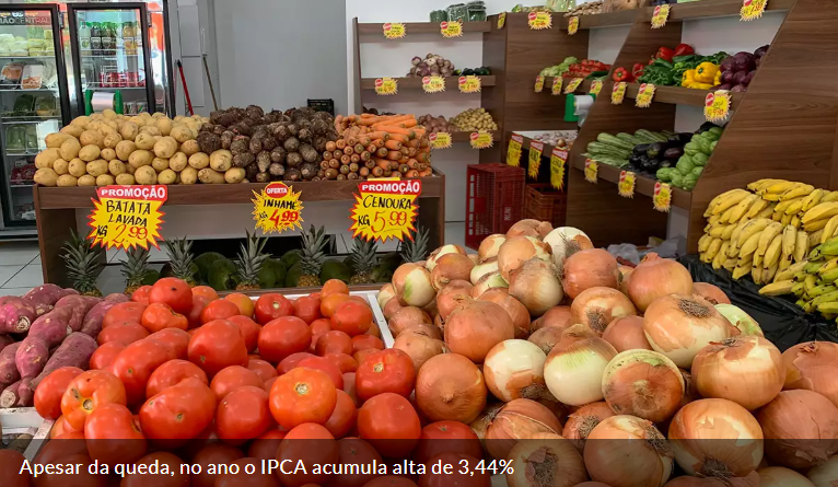 Apesar da queda, no ano o IPCA acumula alta de 3,44% Foto: Licia Rubinstein/Agência IBGE Notícias